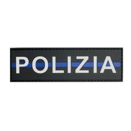 Abzeichen POLIZIA "Thin Blue Line"