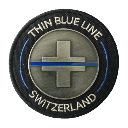 Iron Abzeichen "Thin Blue Line Switzerland"