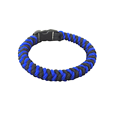 Armband geflochten dünn "Thin Blue Line"