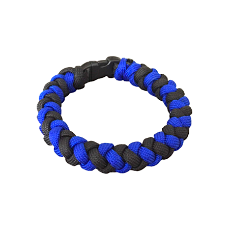 Armband geflochten "Thin Blue Line"