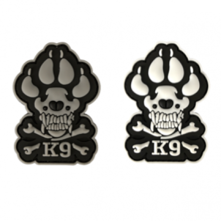 Badge K9 Skull PVC