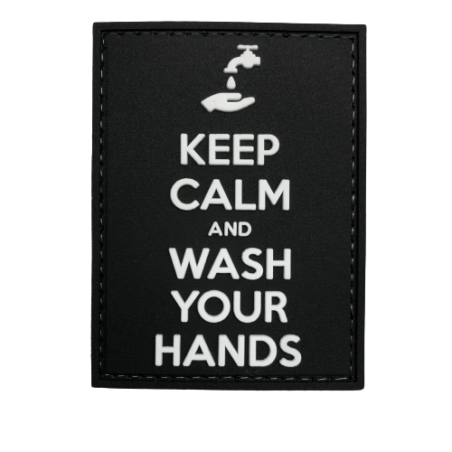 Abzeichen KEEP CALM & WASH YOUR HANDS