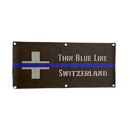 Bâche "Thin Blue Line Switzerland"