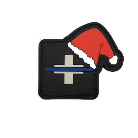 Badge original Noël "Thin Blue Line Switzerland"