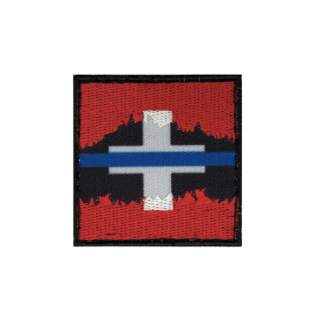 Badge original déchiré "Thin Blue Line Switzerland"