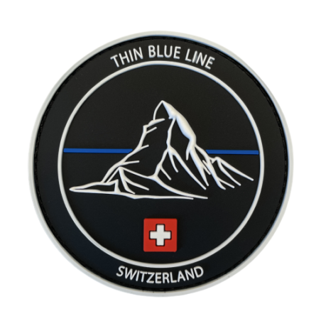 Abzeichen Matterhorn "Thin Blue Line Switzerland"