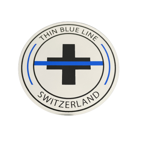 Stop goutte "Thin Blue Line Switzerland"