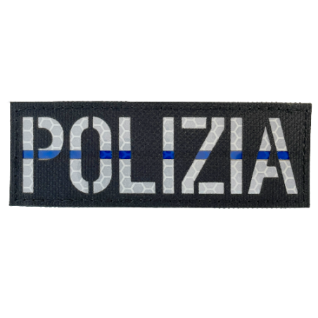 Abzeichen POLIZIA IR "Thin Blue Line"