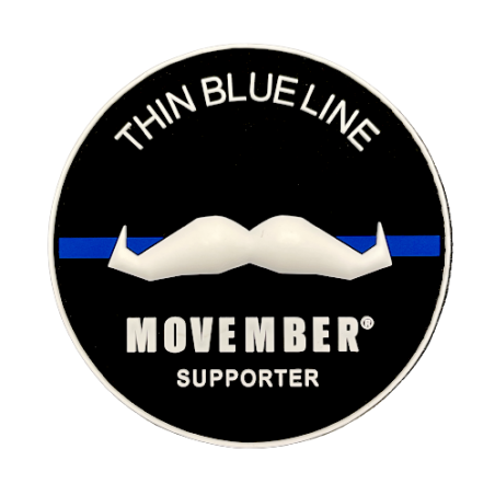 Badge MOVEMBER SUPPORTER "Thin Blue Line Switzerland"