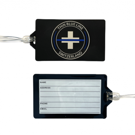 Luggage Tag "Thin Blue Line Switzerland" 2.0