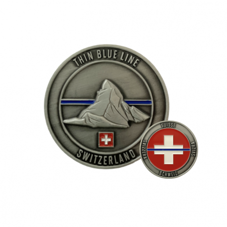 Coin Cervin "Thin Blue Line Switzerland"