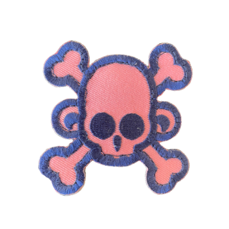 Abzeichen Pink Skull