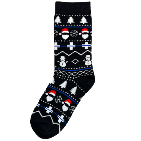 Socken Christmas "Thin Blue Line Switzerland"
