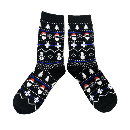 Chaussettes Christmas "Thin Blue Line Switzerland"