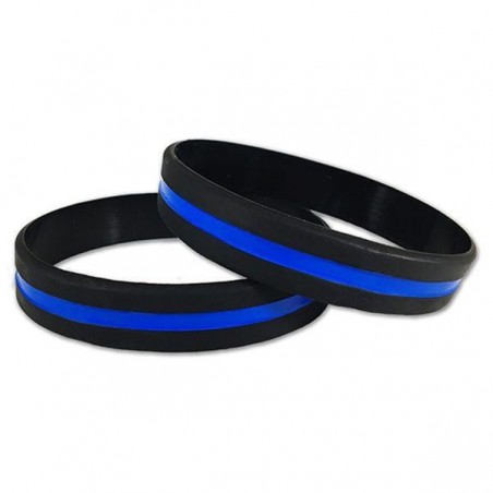 Bracelet Silicone "Thin Blue Line"