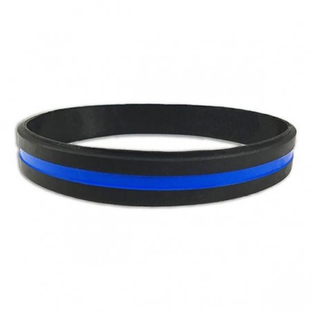 Bracelet Silicone "Thin Blue Line"