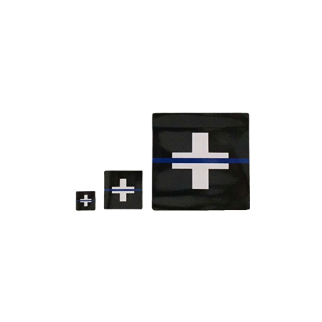 Autocollant 2x2 cm "Thin Blue Line Switzerland"