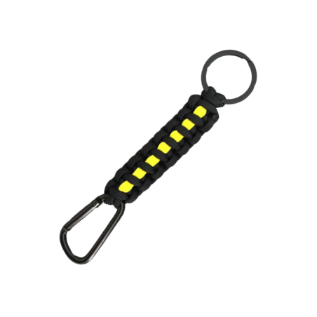 Karabiner Schlüsselanhänger Kobra "Thin Yellow Line"