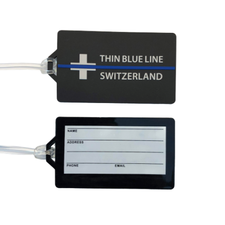 Luggage tag "Thin Blue Line Switzerland"